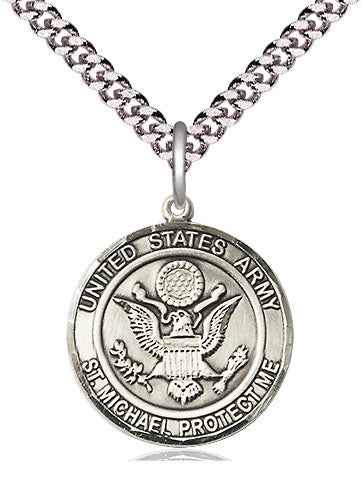 Sterling Silver Army St Michael Medal 1185SS2/24S