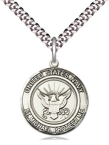 Sterling Silver Navy St Michael Medal 1185SS6/24S