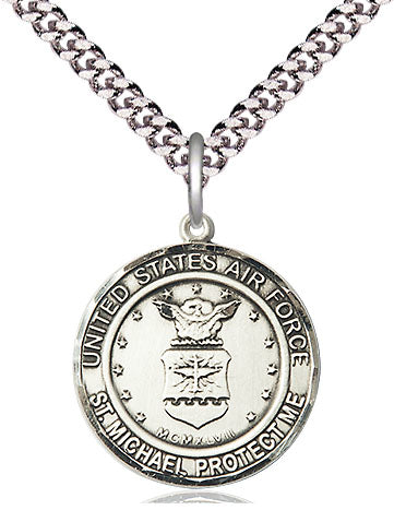 Sterling Silver Air Force St. Michael Medal 1185SS1/24S