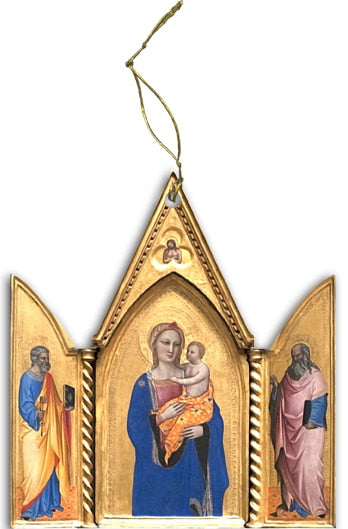 Madonna and Child Triptych Ornament