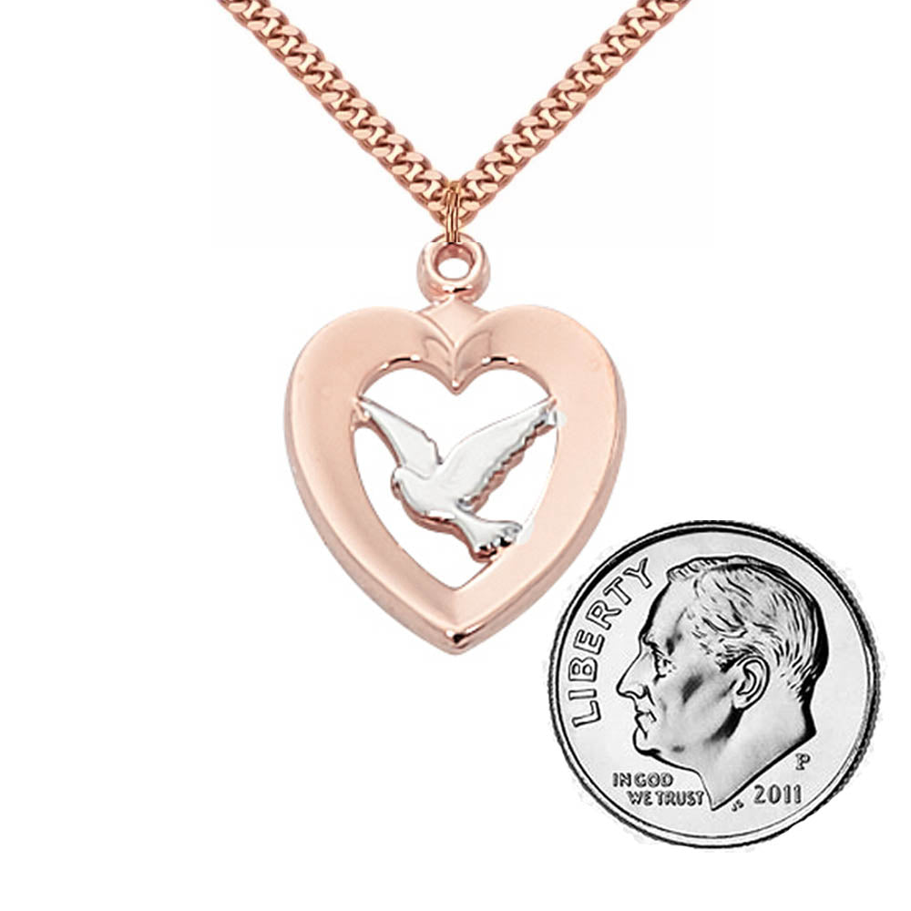 Rose Gold and Sterling Silver Two-Tone Dove No. JR787