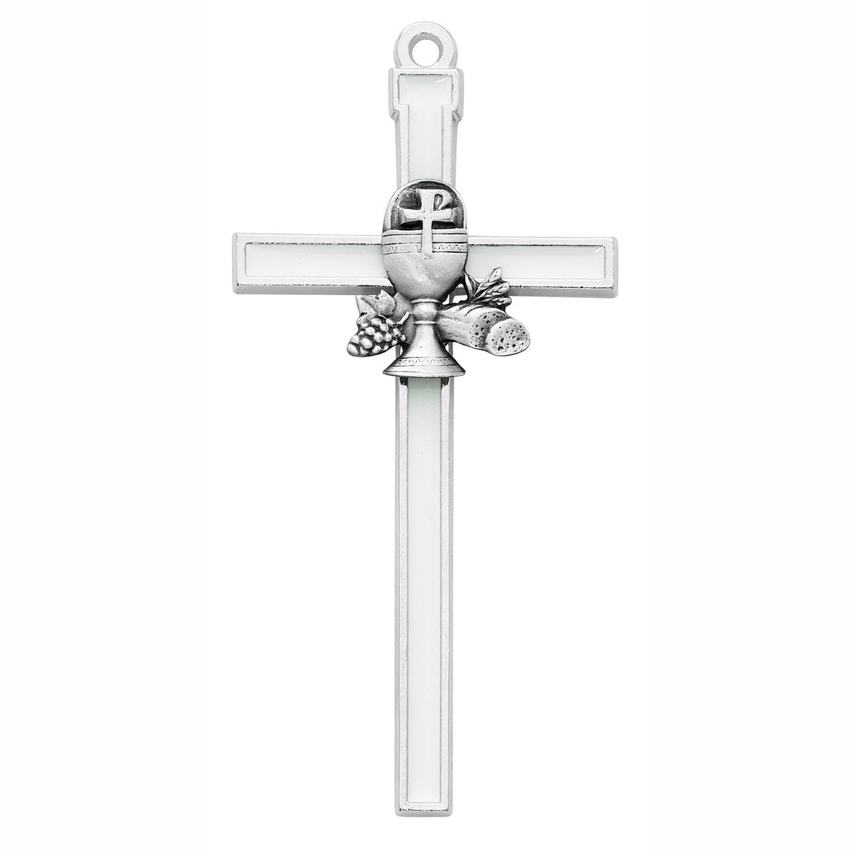5 inch White First Communion Cross