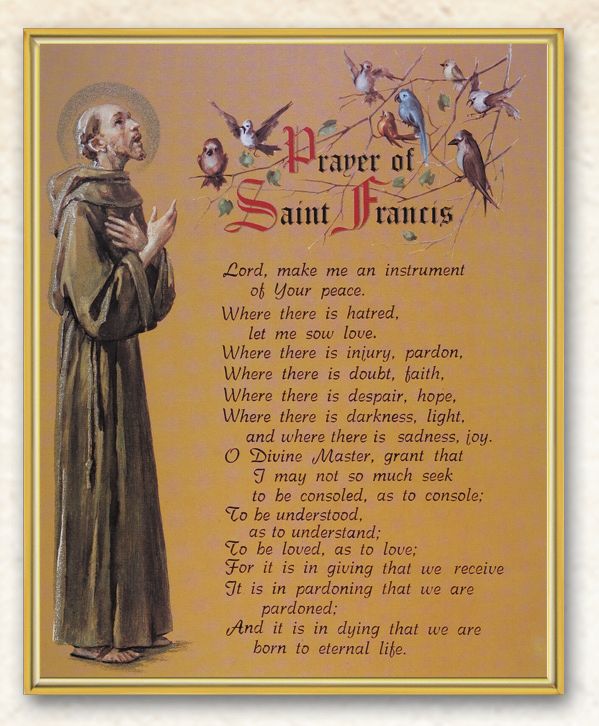 St. Francis Prayer Plaque