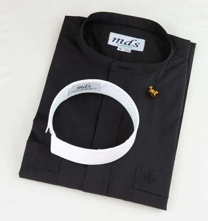 Neckband Clergy Shirt & Collar Set