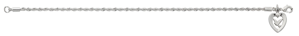 Holy Spirit Silver Rope Bracelet BR879