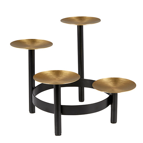 Black & Brass Advent Wreath for Pillar Candles