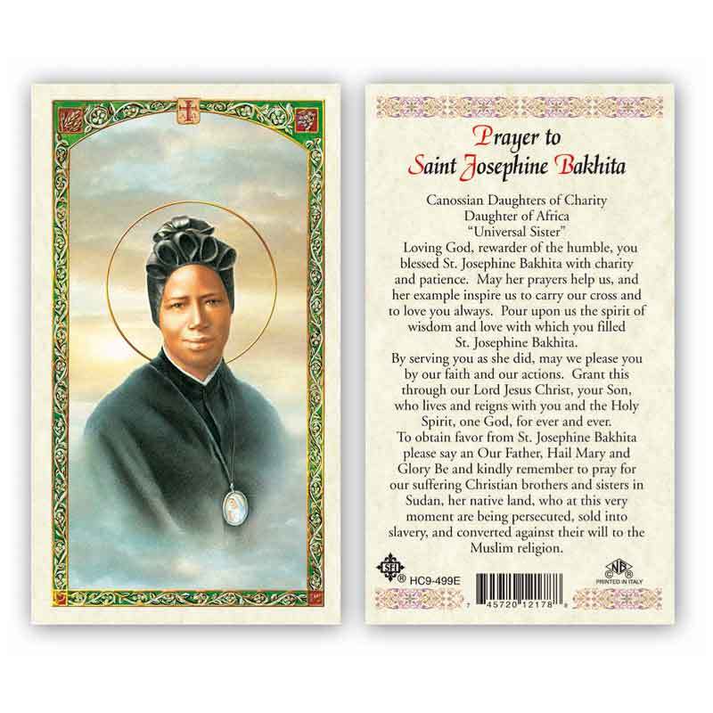 St. Josephine Bahkita Prayercard