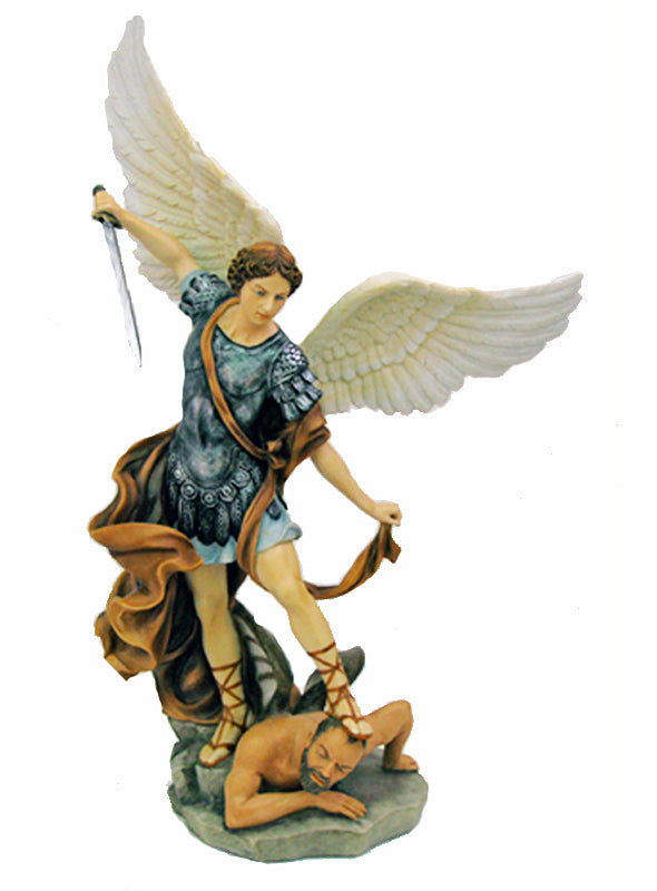 Saint Michael Full Color Statue - 14.5 inch