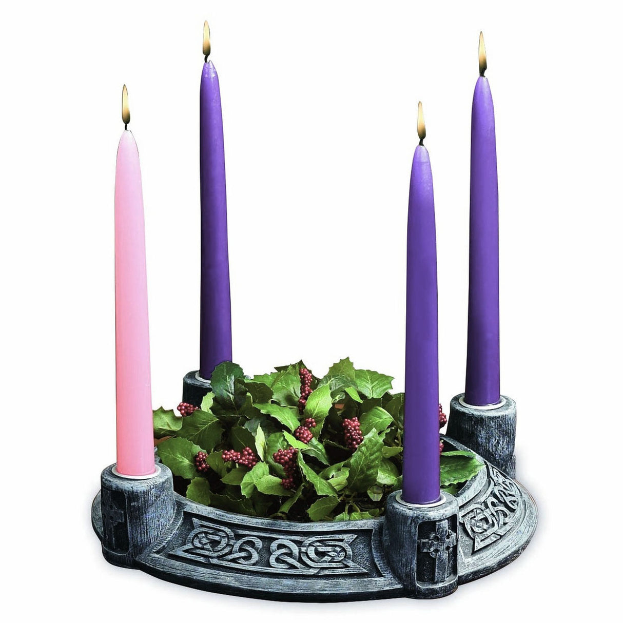 Stone-look Celtic Advent Wreath