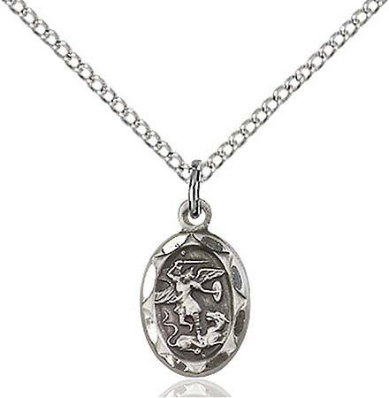Sterling Silver St. Michael the Archangel Pendant 0301RSS/18SS