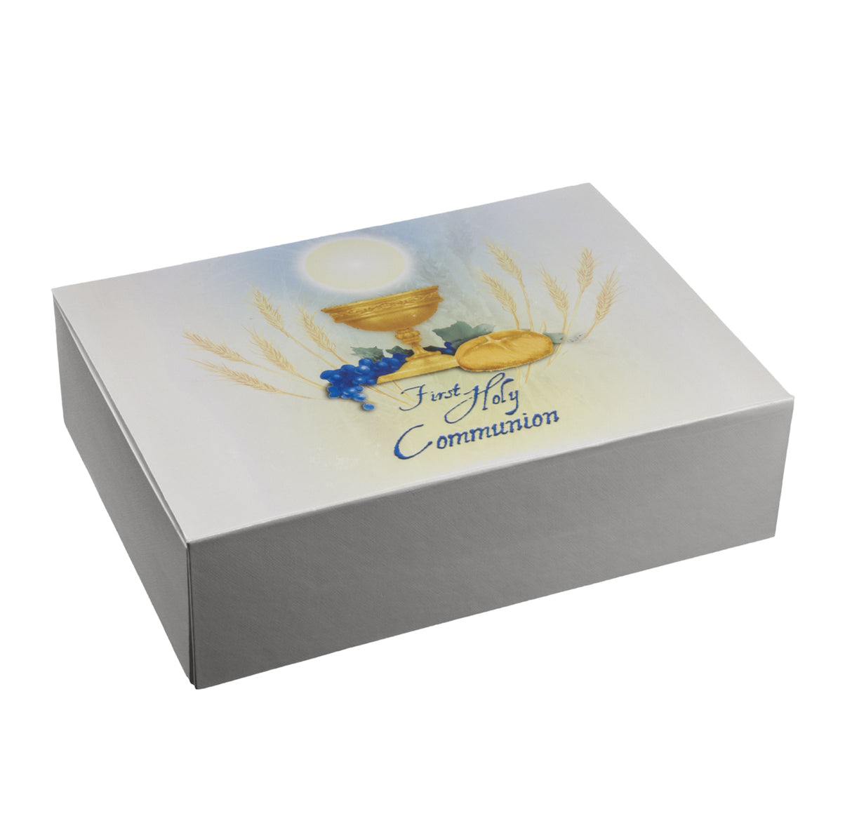 White Communion Keepsake Box with Pull Out Drawer