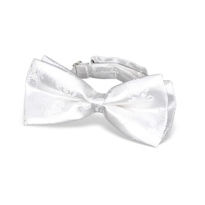White Satin Communion Bow Tie for Boys