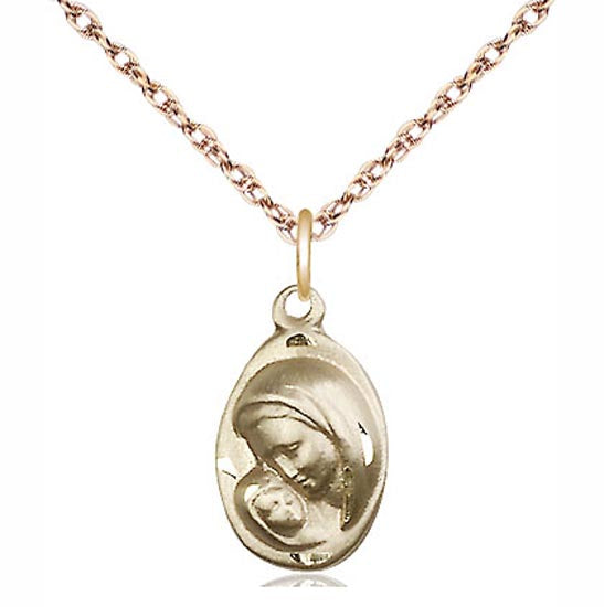 14kt Gold Filled Madonna & Child Pendant 5447GF/C07GF18
