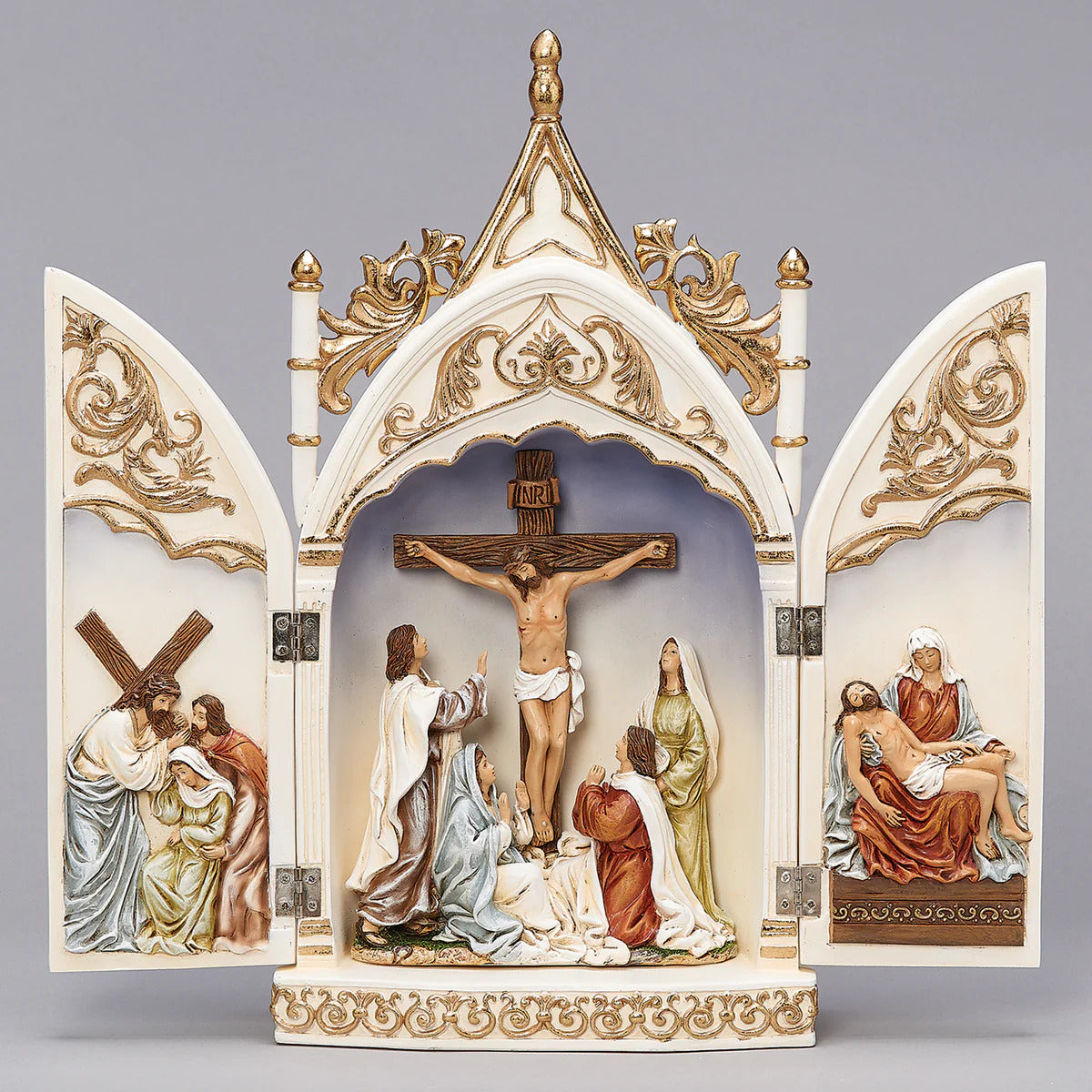 Full Color Triptych Crucifixion Scene 20218
