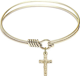 Bangle Bracelet with Crucifix Charm B4204RG-5417G