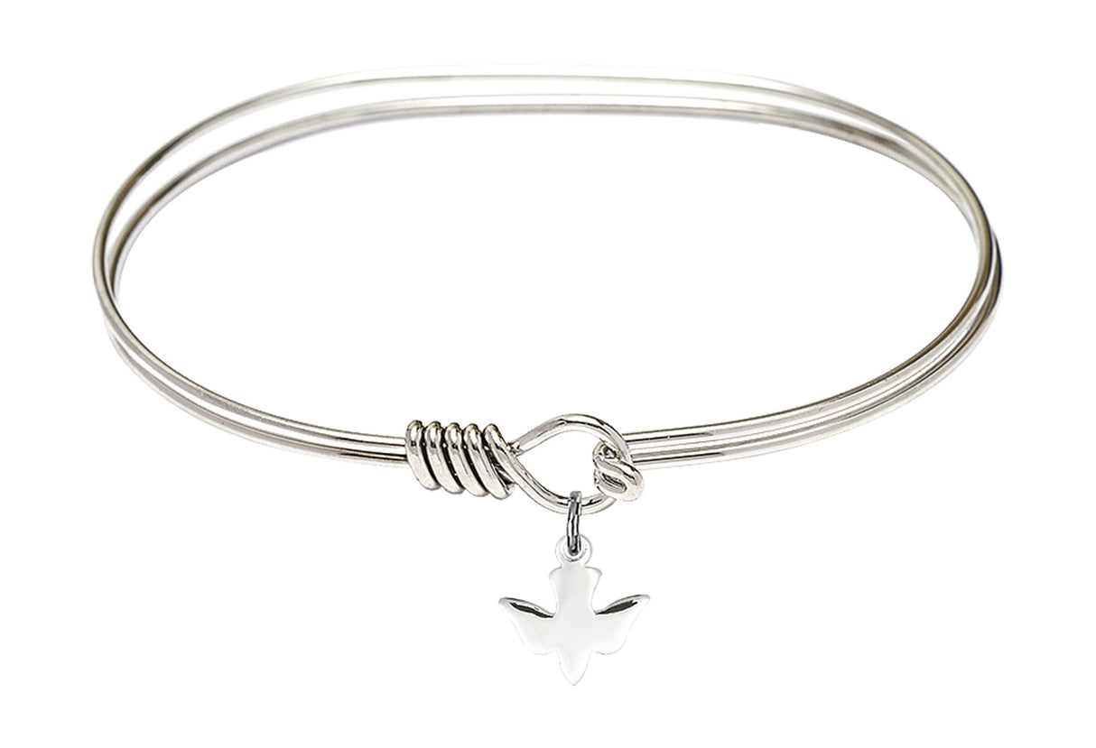 Silver Bangle Bracelet with Holy Spirit Charm B4206RH-0225SS