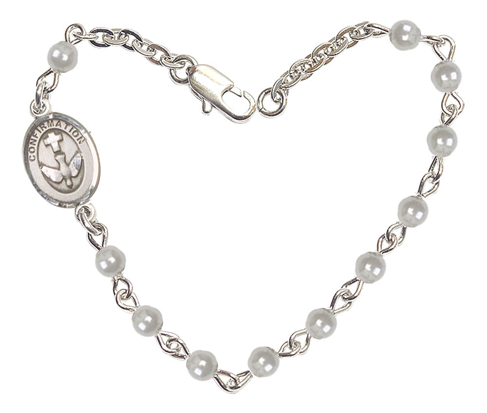 4mm Pearl Confirmation Bracelet B3211S