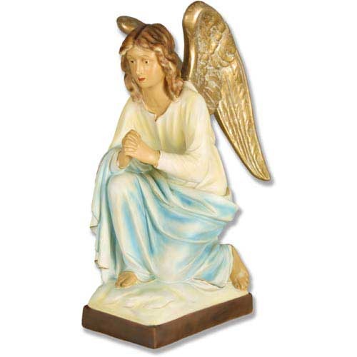 26 inch Kneeling Adoration Angel Statue with Praying Hands (Made to Order)