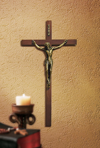 10 inch Walnut Value Crucifix M03G10
