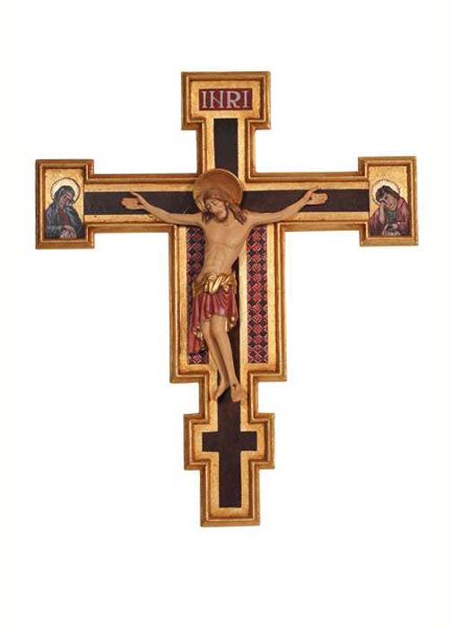 24 inch Cimabue Carved Wood Crucifix