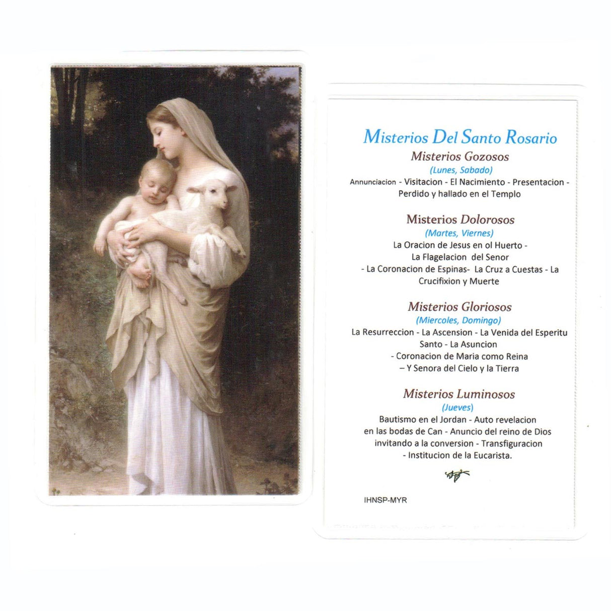 Misterios del Rosario Estampa laminada