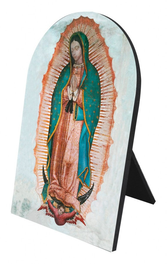Our Lady of Guadalupe Arched Desk Plaque