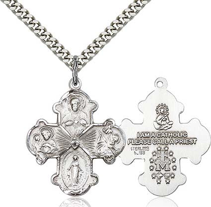 Sterling Silver 4-Way Pendant 0042SS24S