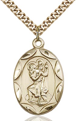Gold Filled St. Christopher Pendant 0801CGF/24G