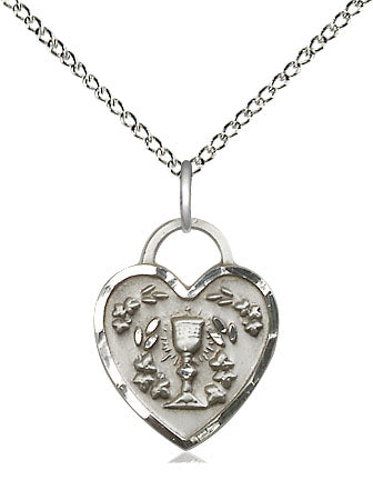 Sterling Heart Communion Pendant 3404SS/18S