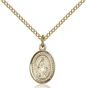 Gold Filled Miraculous Pendant - 0700GF