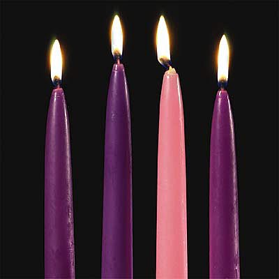 Deluxe Standard Advent Candles Set of 4 - 3/4 inch diameter
