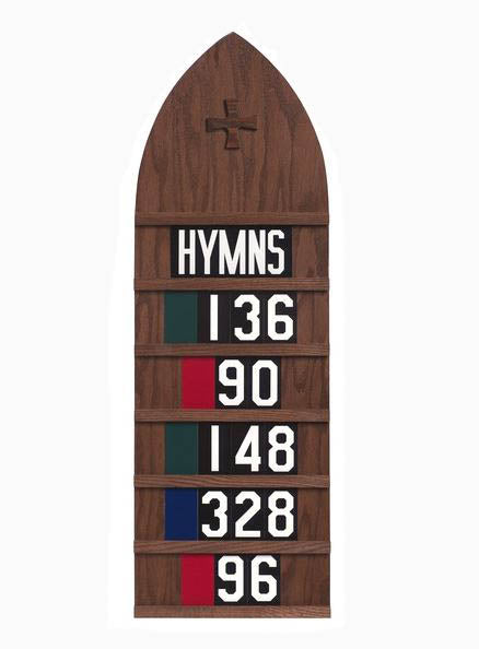 Standard Size Wall Mount Hymn Board