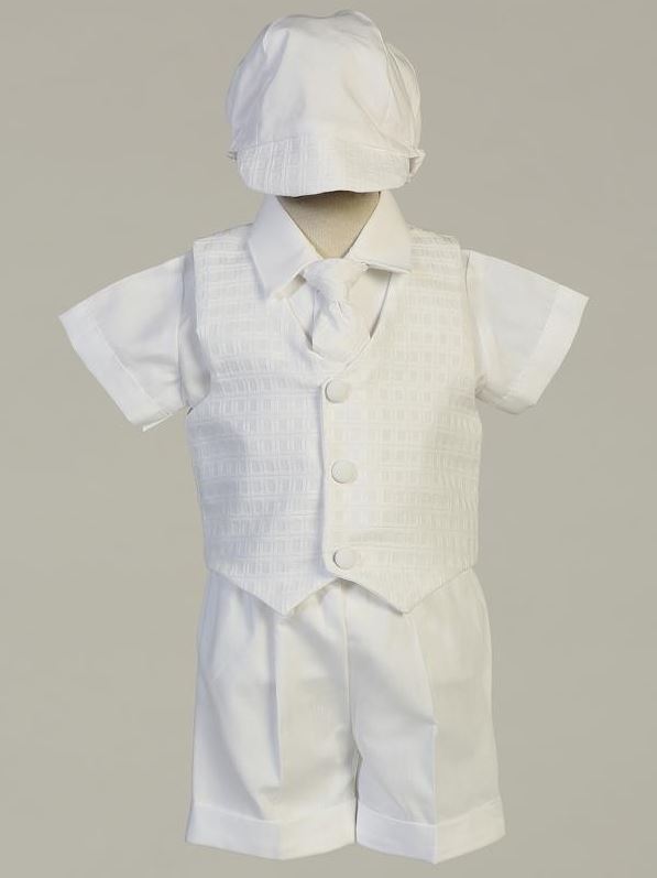 Chase Plaid Christening Short Set