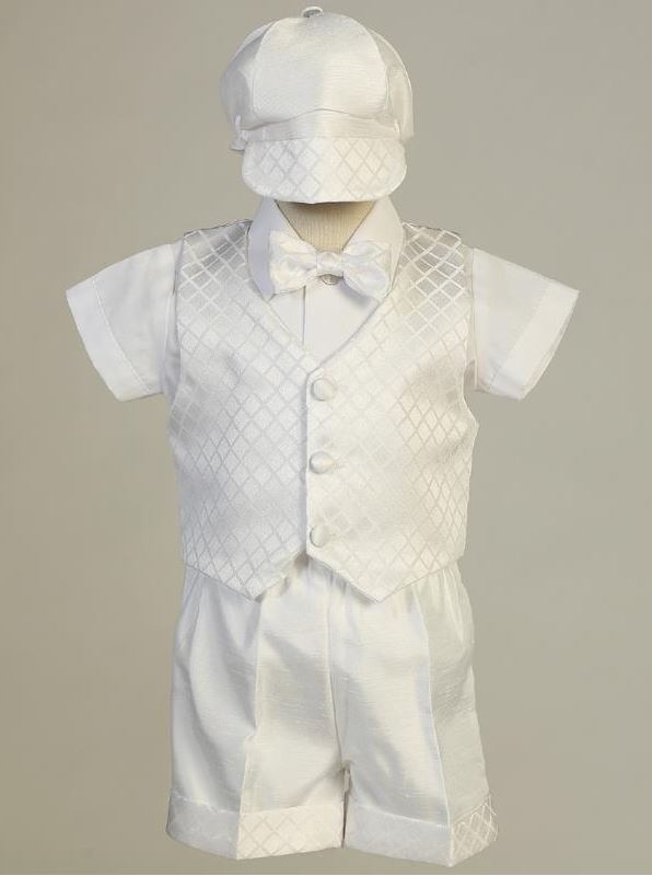 Jasper Diamond Jacquard Christening Suit Set