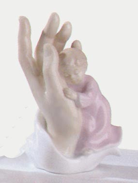 In the Palm of His Hand Valencia Girl Figurine