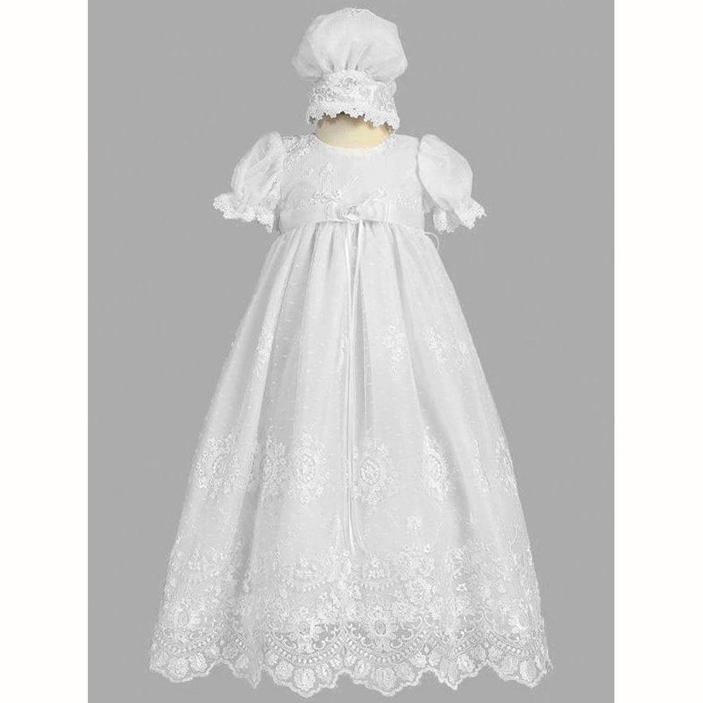 Madison Christening Gown with Bonnet