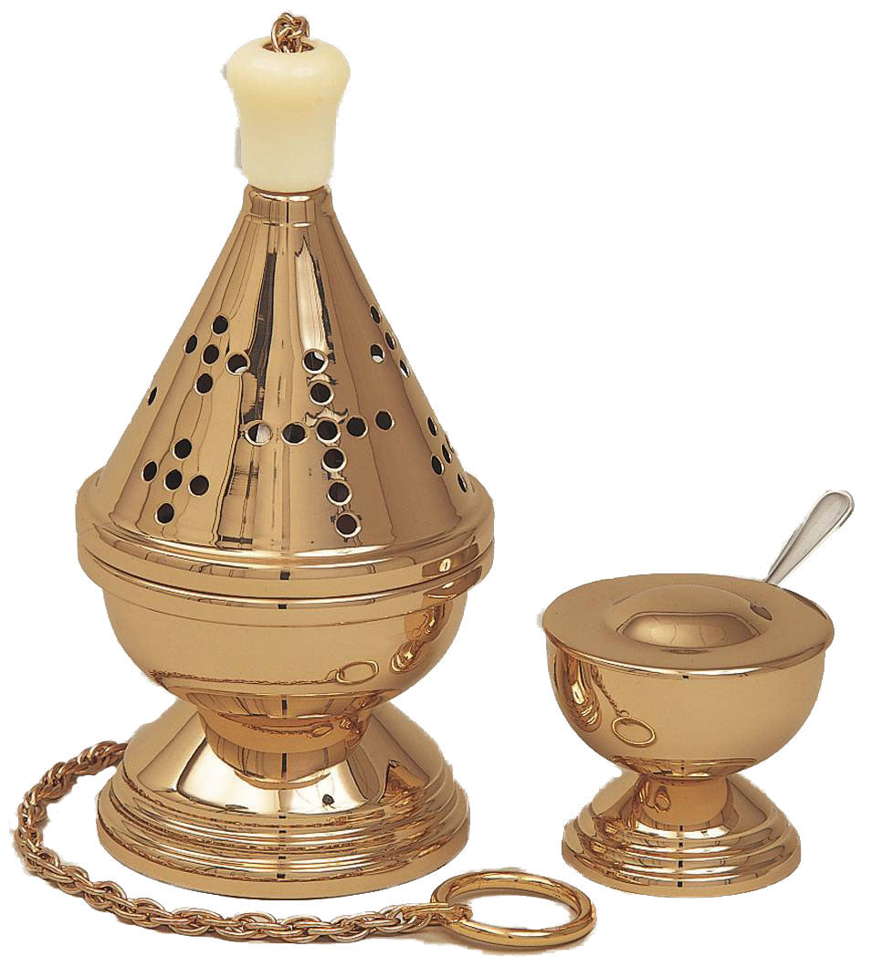 Single Chain Censer and Boat in Multiple FInishes - K601