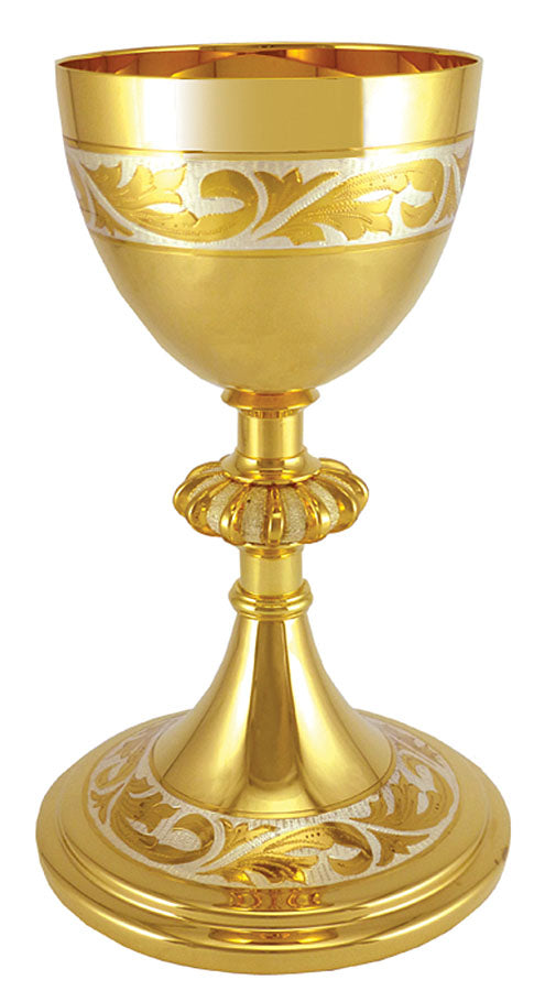Gold & Silver Chalice and Well Paten Set 10-005