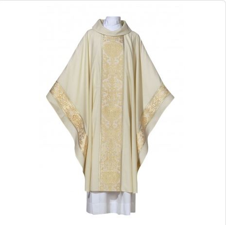 Venezia Chasuble in Europa Fabric with Sleeve Trim