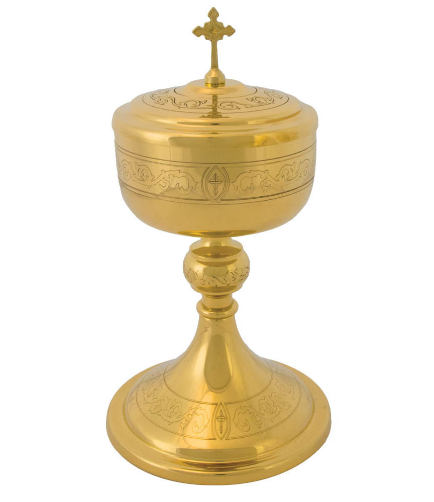 Gold Engraved Classic Ciborium B2014G