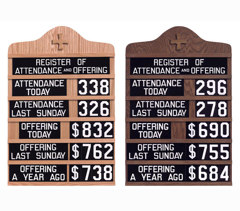 Oak Wall Mount Registration Board - 20x30 inches