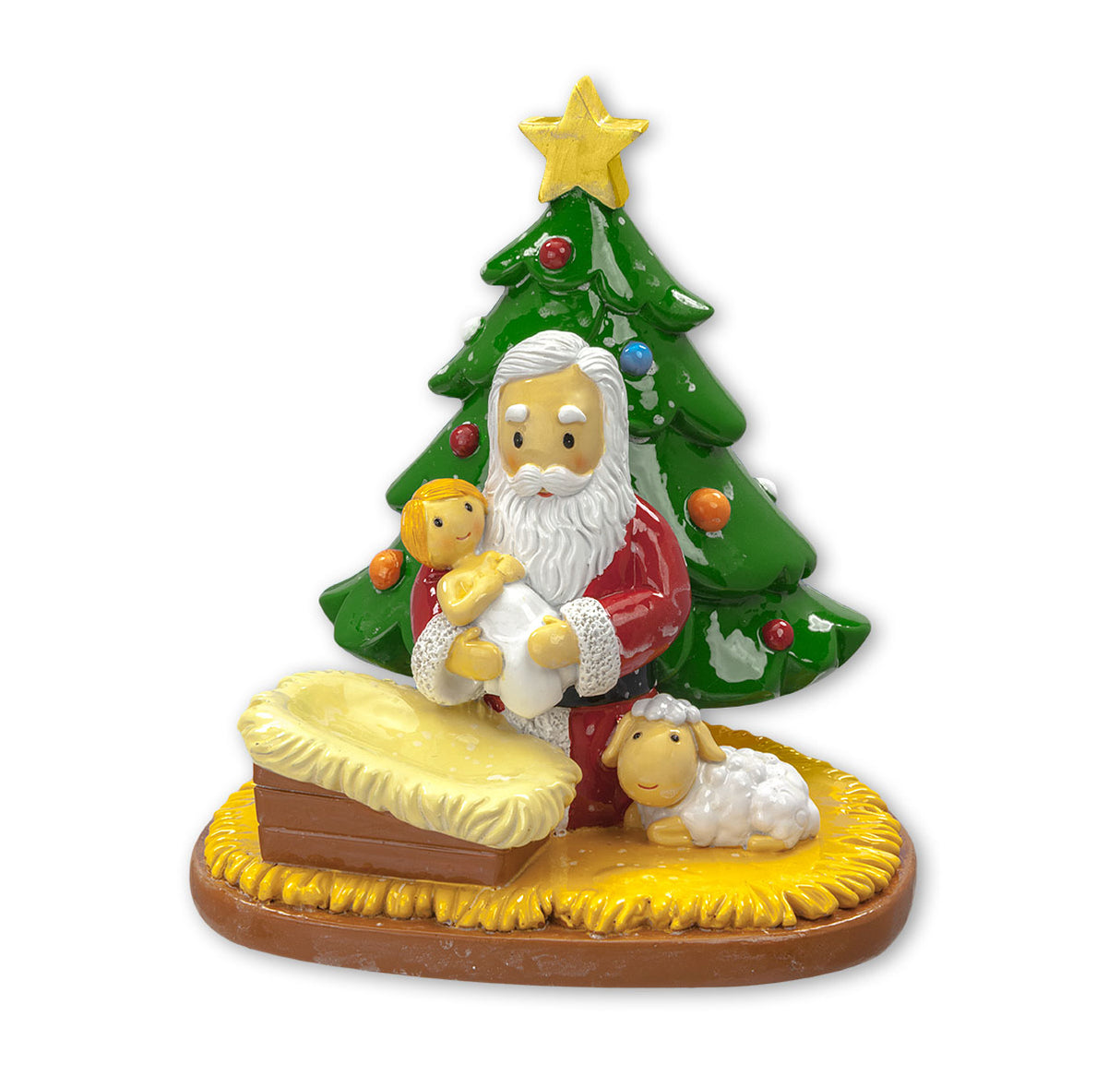 Little Drops of Water Santa with Jesus Tree Figure