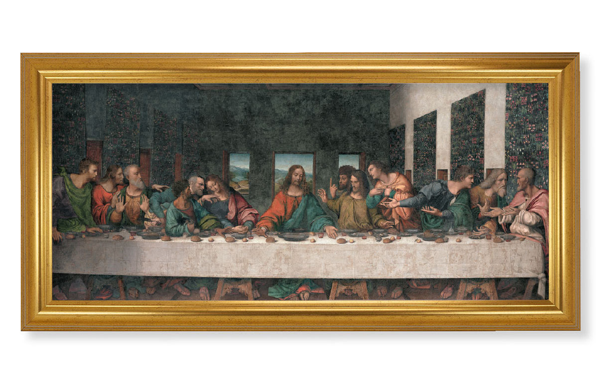 30 inch Last Supper in Gold Frame