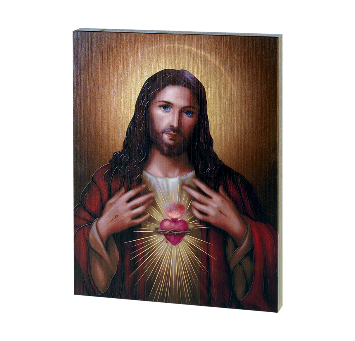 Sacred Heart of Jesus Italian Embossed Wall Plaque