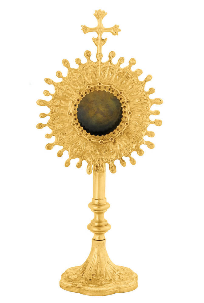 24kt plated Ornate Traditional Reliquary 7318G