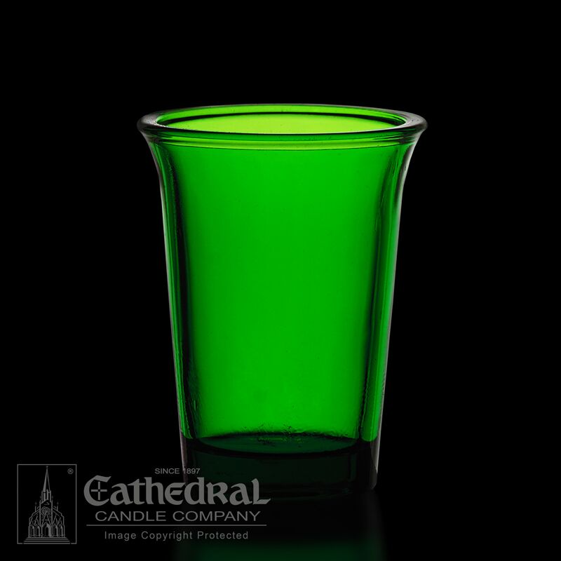 24 Hour Green Votive Glass 12ct