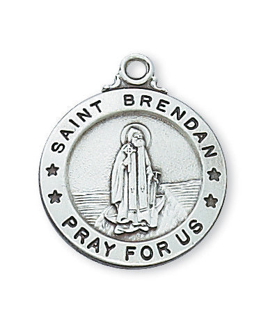 Saint Brendan the Navigator Sterling Silver Medal L600BR