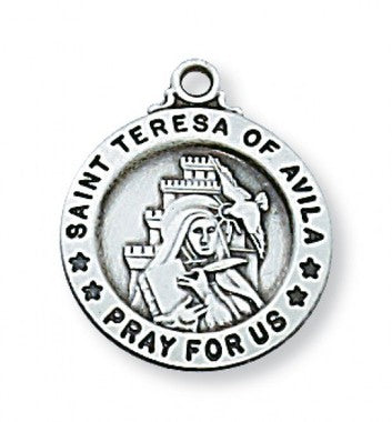 Saint Teresa of Avila Sterling Silver Medal no. L700TH