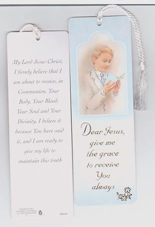 Pastel 1st Communion Boy Bookmark with Tassel