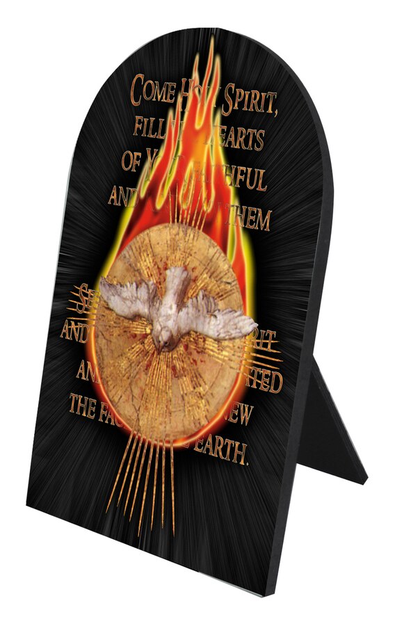 Holy Spirit Arched Desk Plaque
